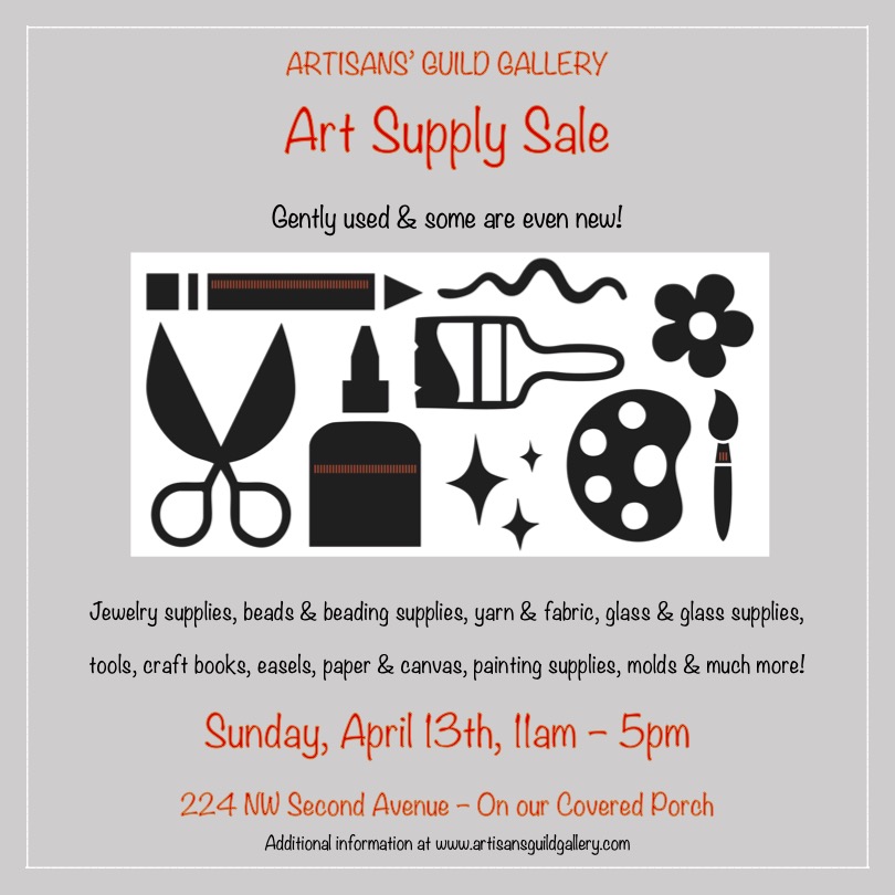 flyer for art supply sale