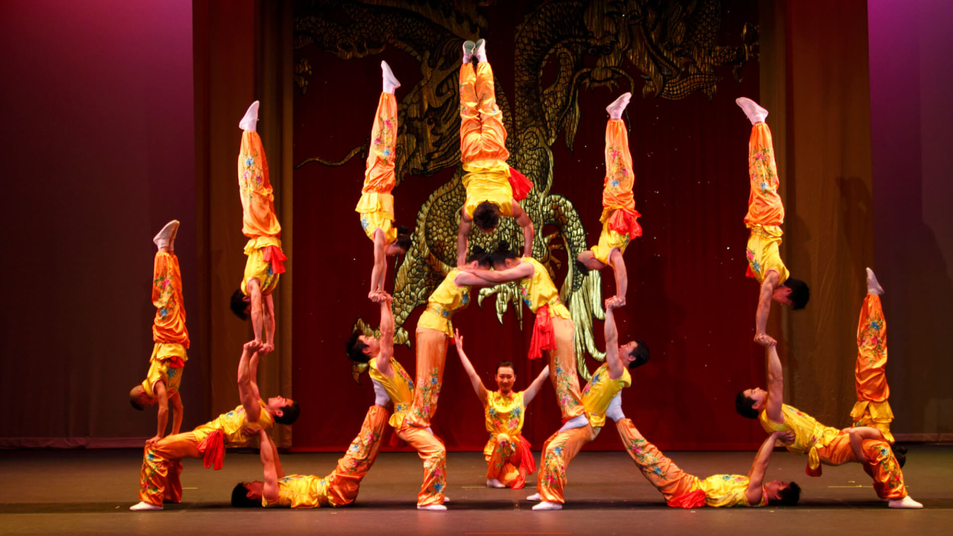 the peking acrobats on stage