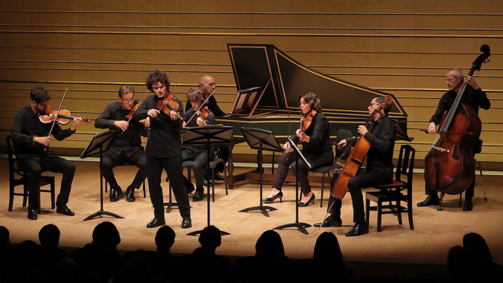 Chamber musicians on stage