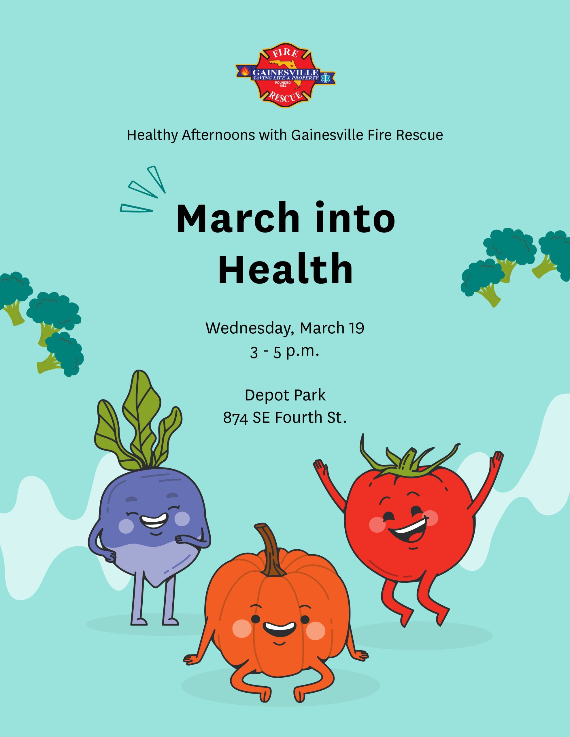 march into health poster