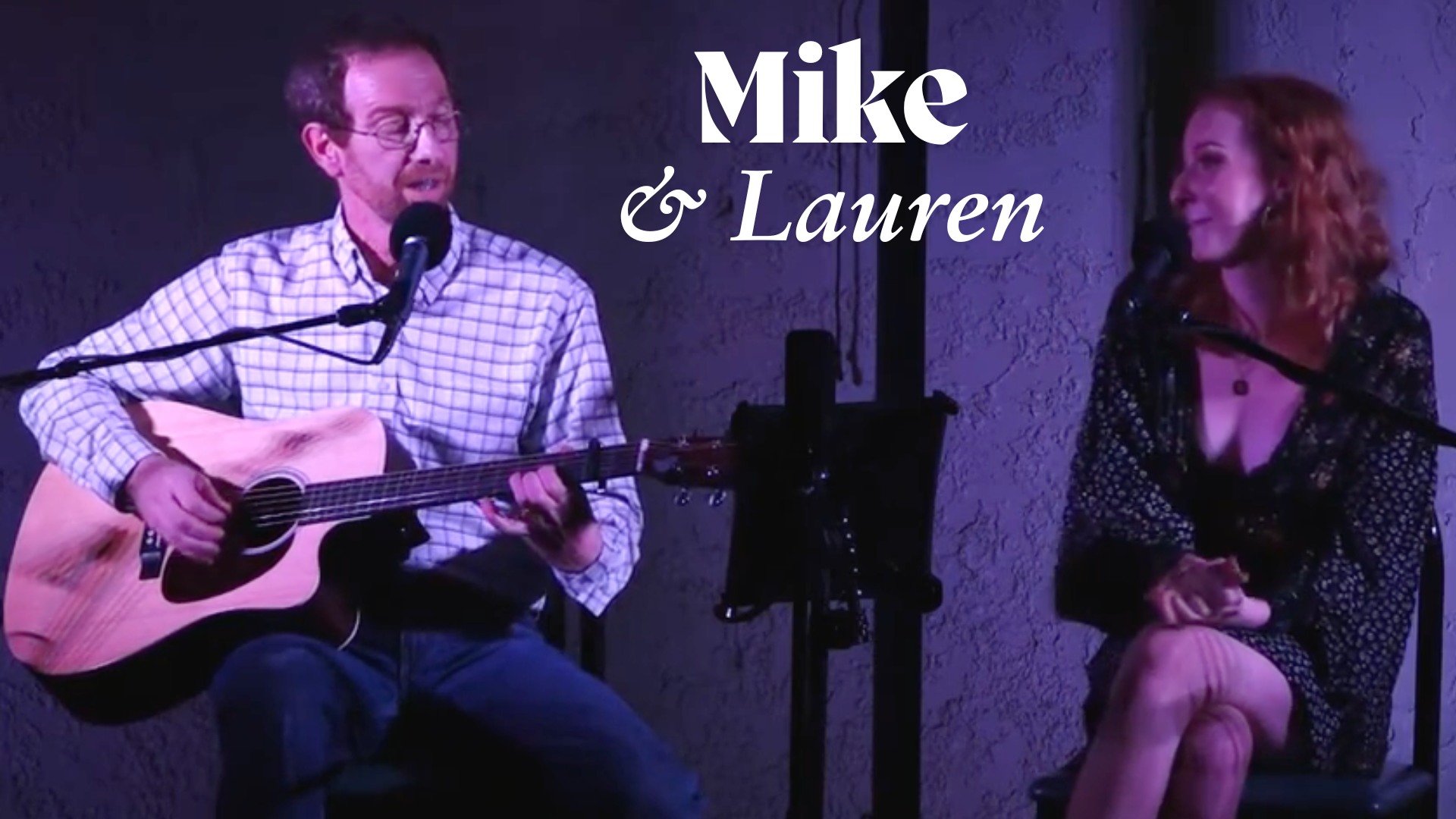 mike and lauren on stage