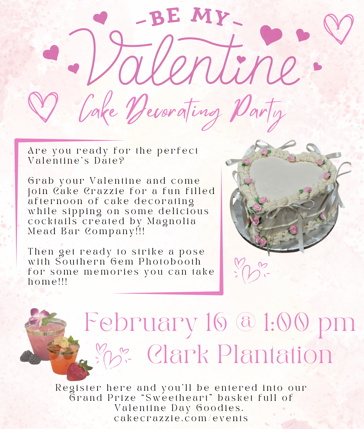 be my valentine cake decorating party