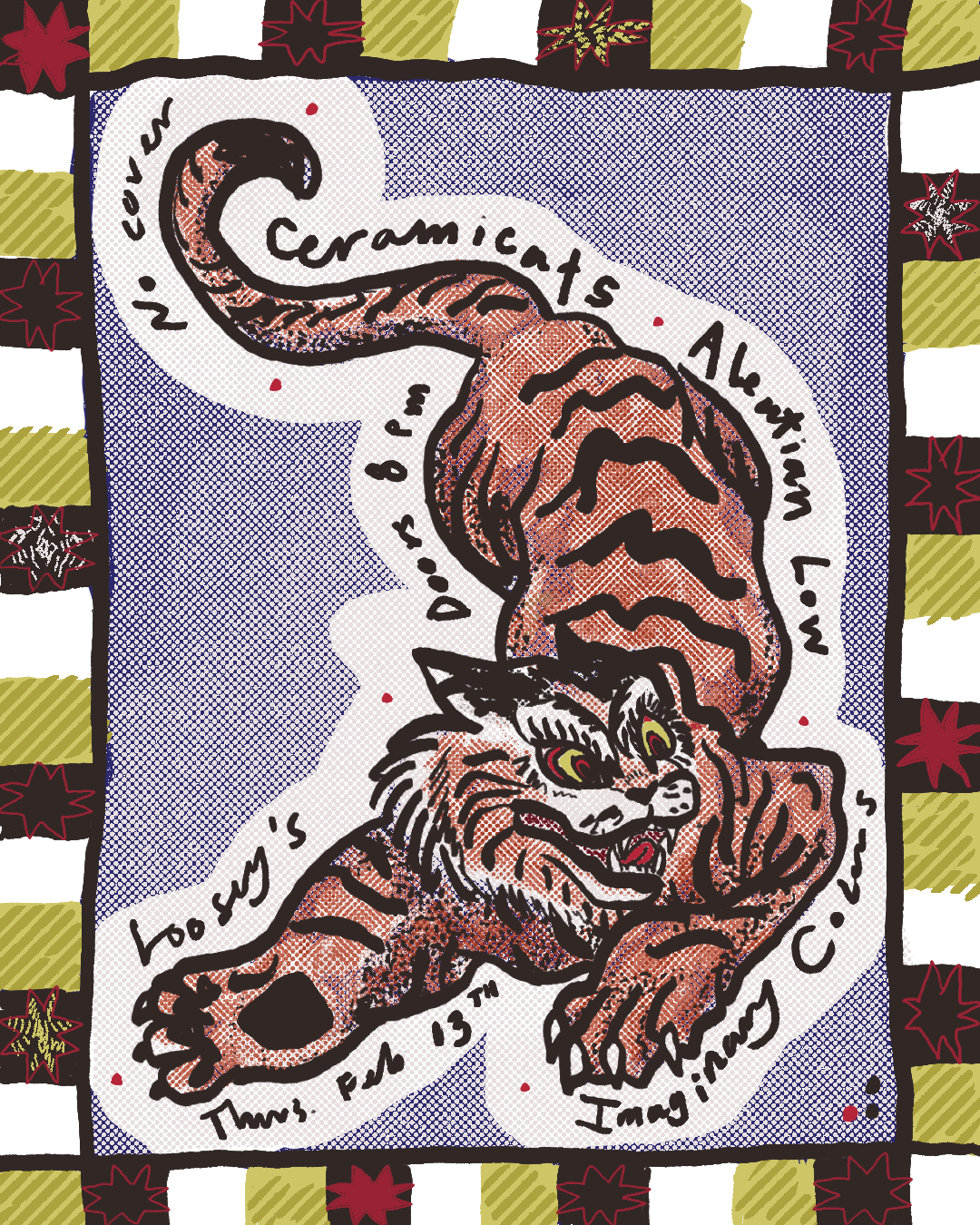 show poster with illustration of a tiger