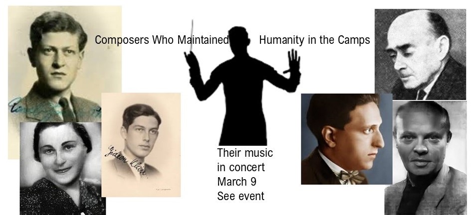 montage of historic images of composers from the past