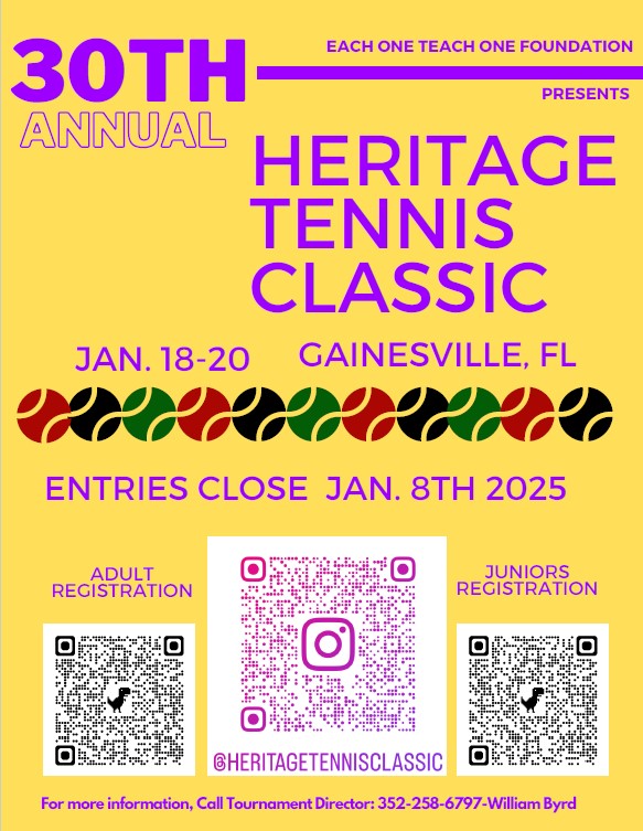 30th annual heritage tennis classic poster