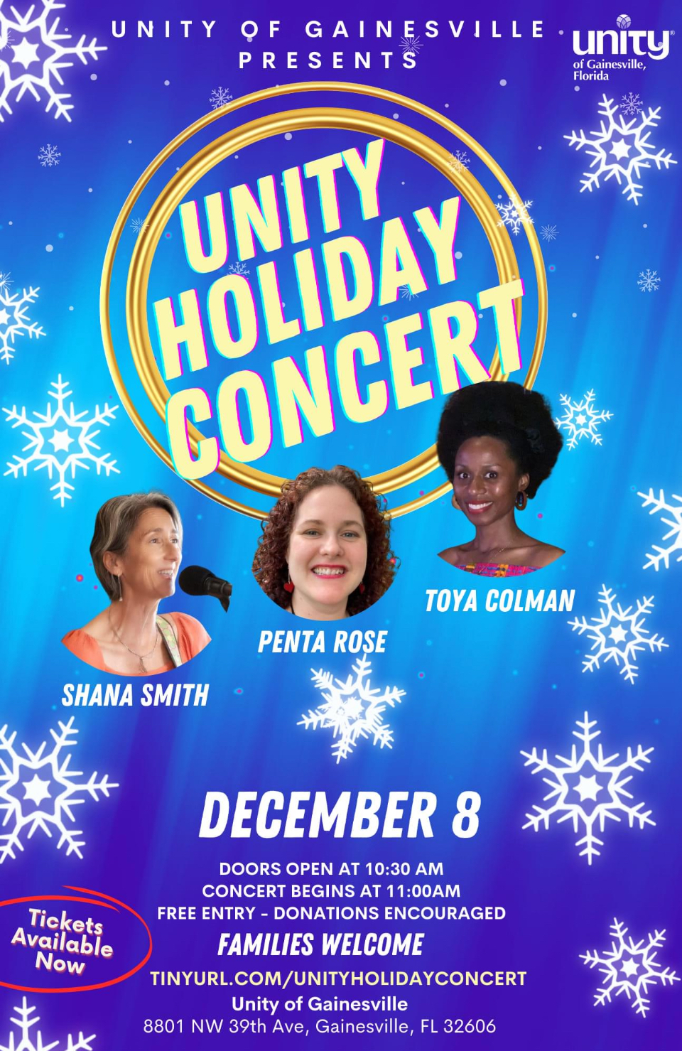 unity holiday concert poster