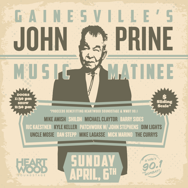 poster with john prine illustrated