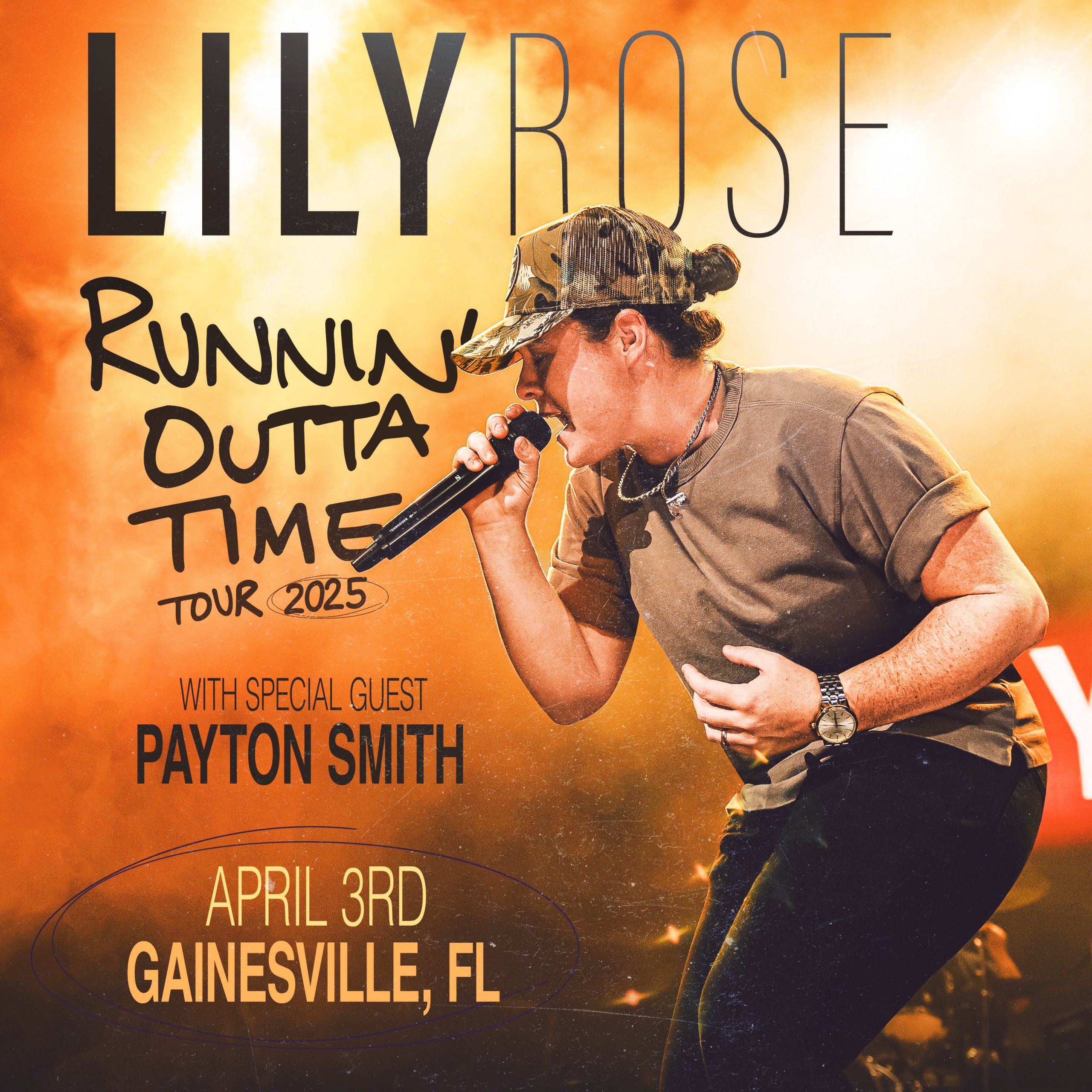 tour flyer featuring Lily singing