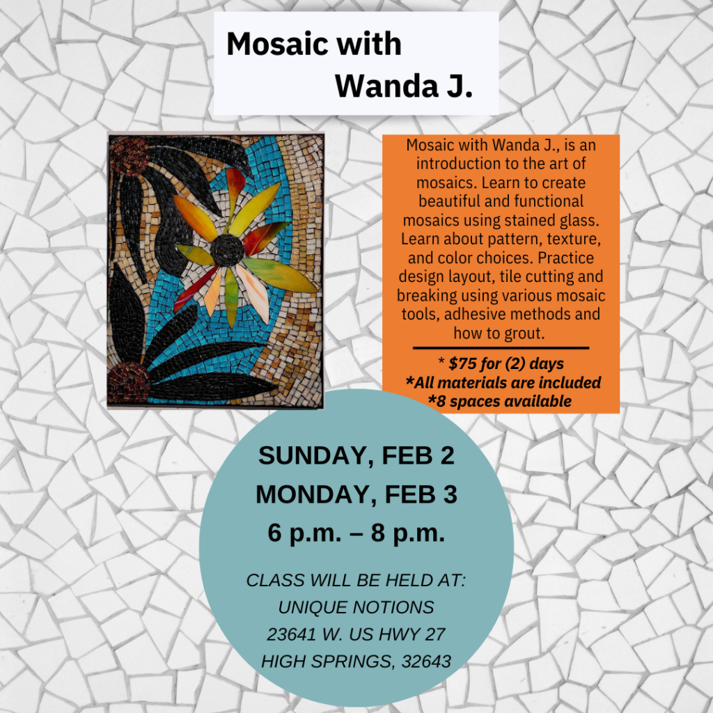 mosaic workshop flyer