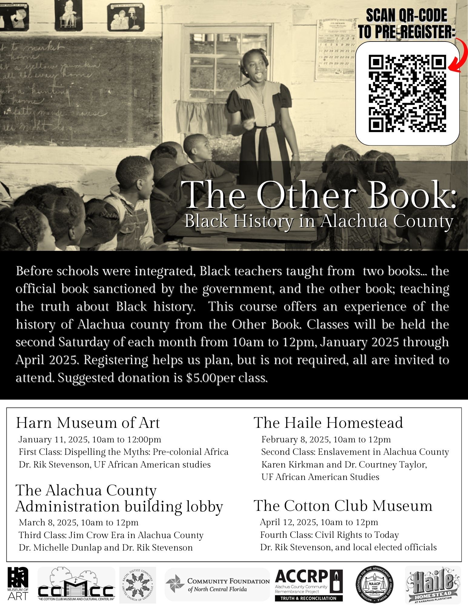 Poster for Lecture Series "The Other Book: Black History in Alachua County"