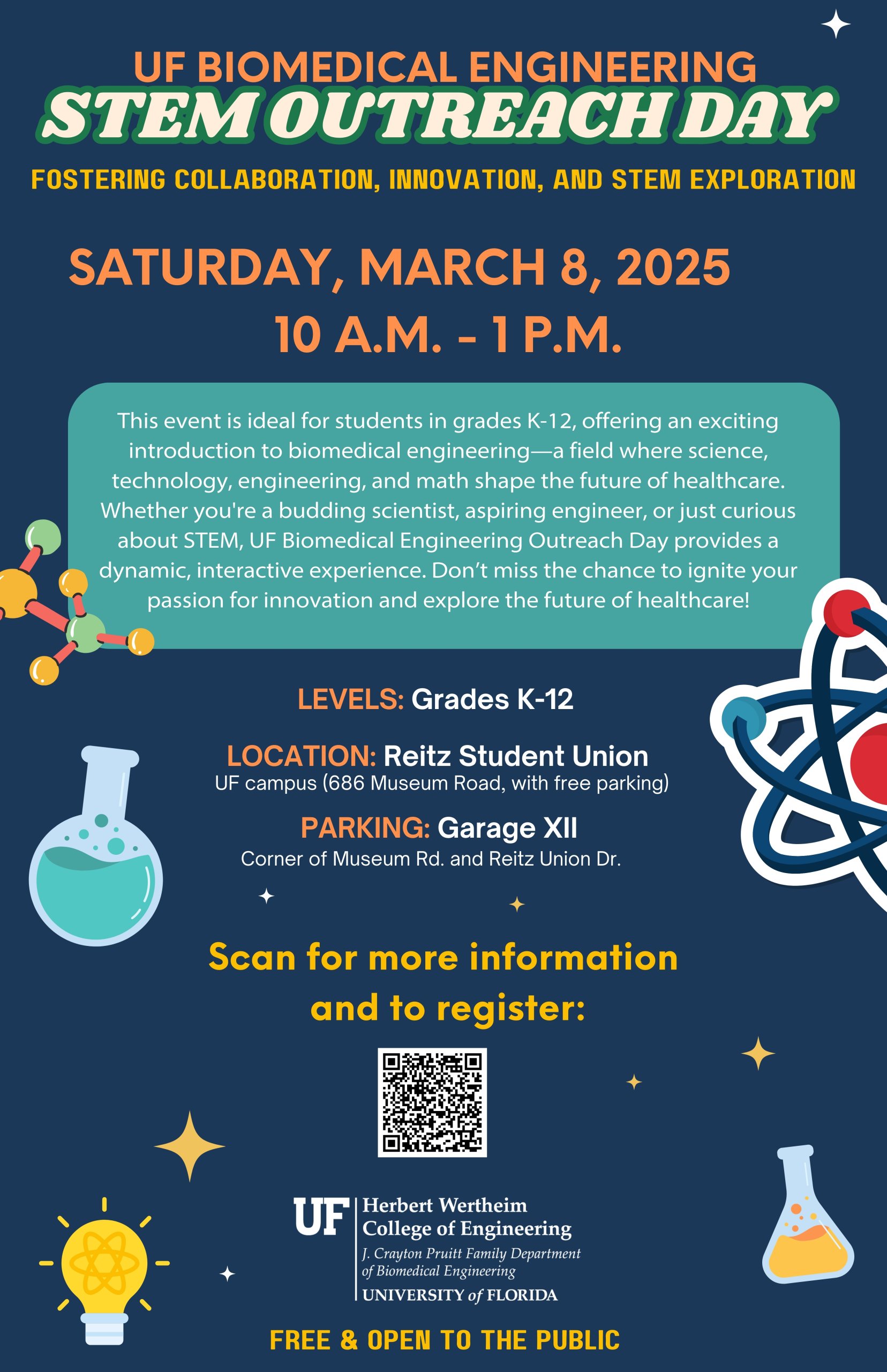 UF Biomedical Engineering STEM Outreach Day Flyer