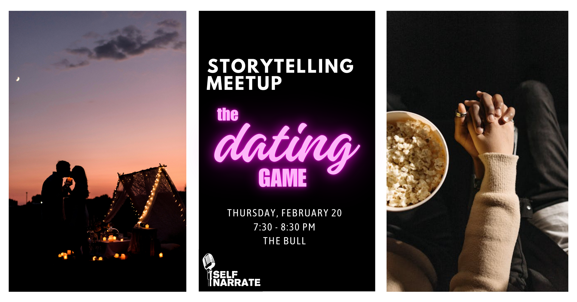 the dating game storytelling meetup