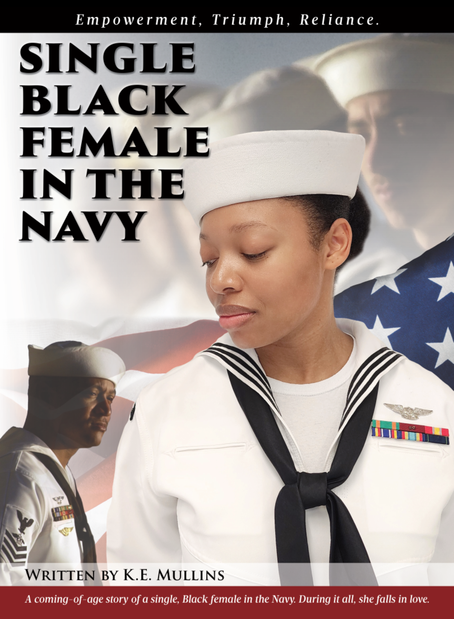 image of man and woman in navy uniforms on the poster for Single Black Female in the Navy