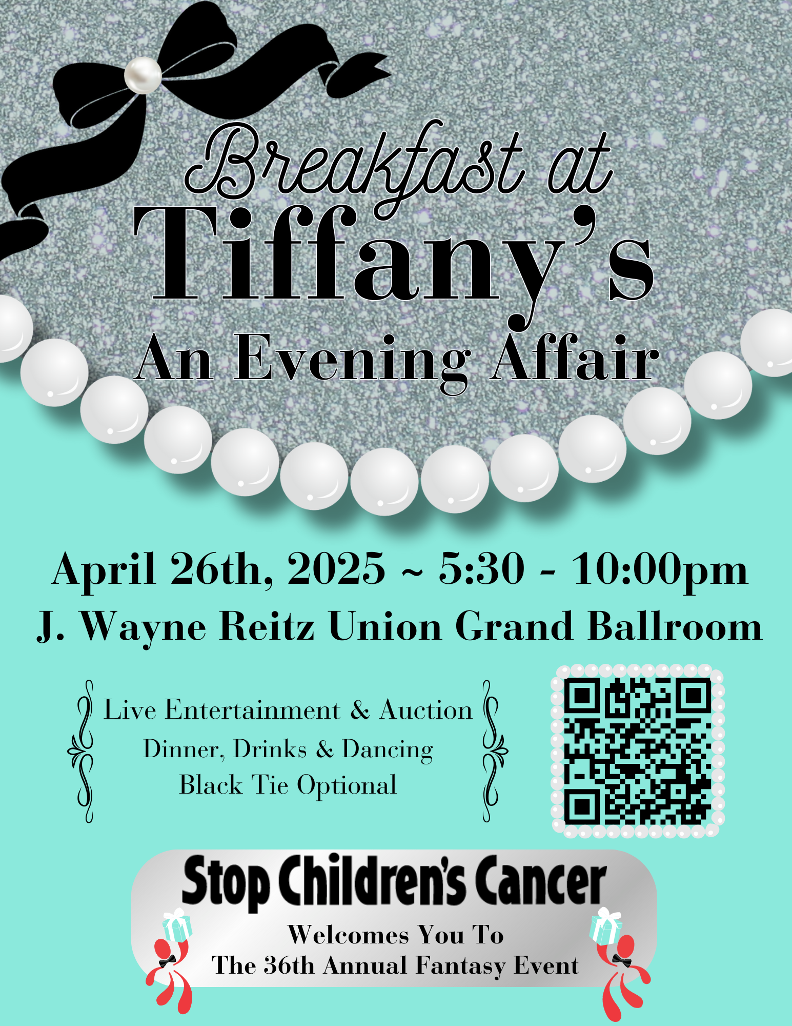 Breakfast at Tiffany's themed event poster