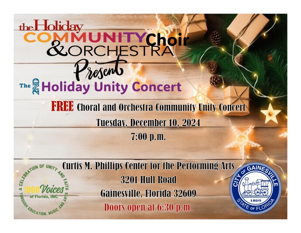 Holiday Unity Concert Flyer