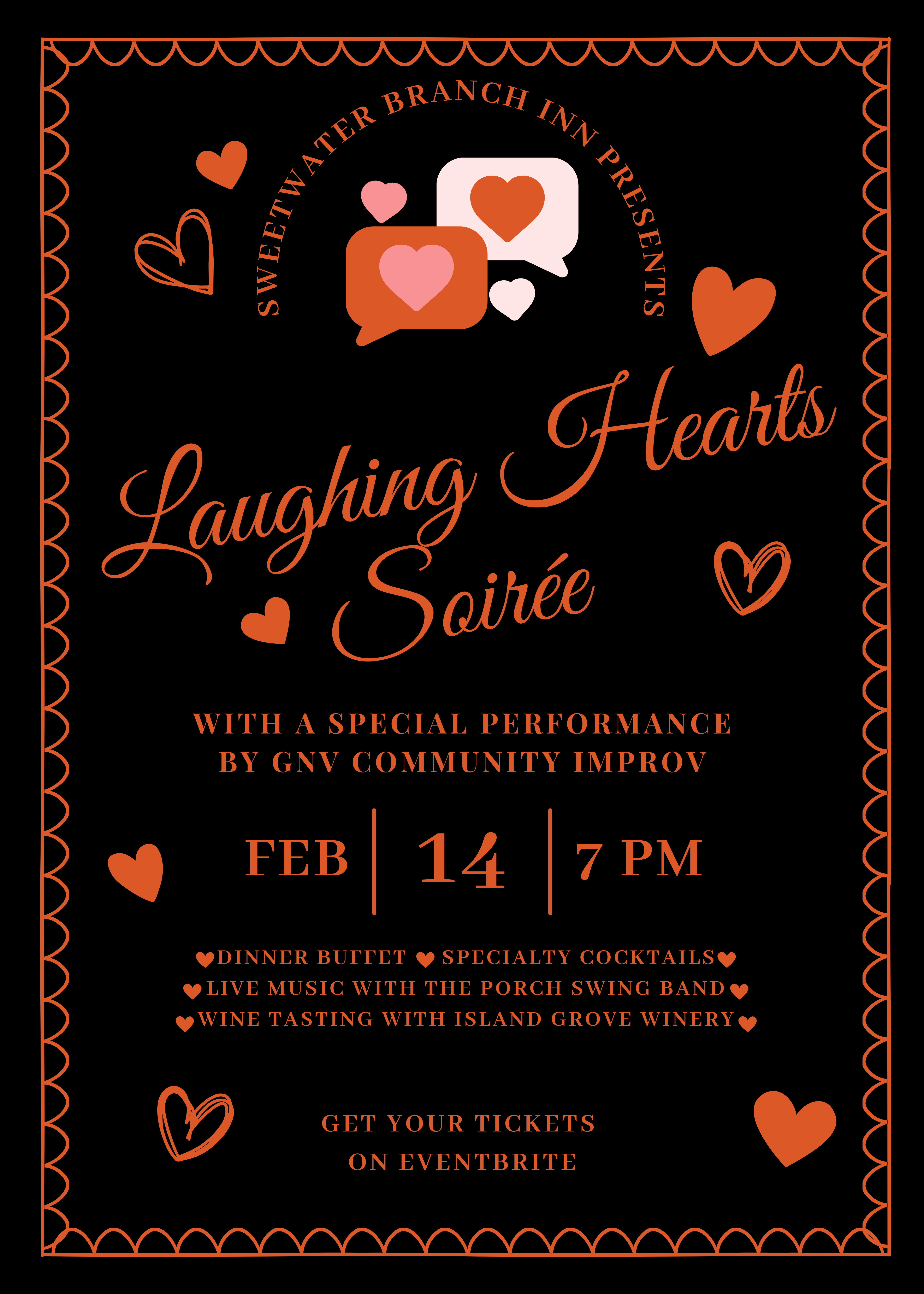 Laughing Hearts Soiree poster