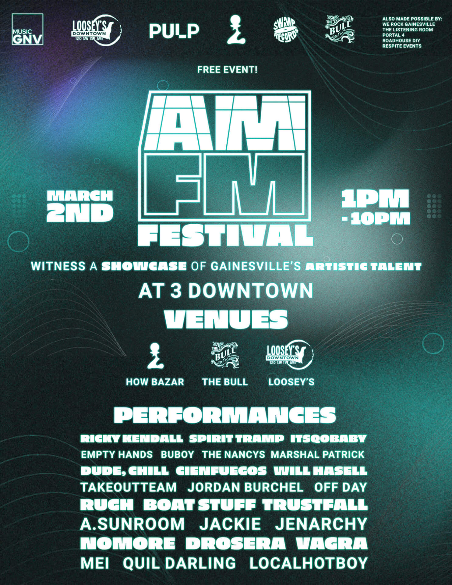 AM/FM Music Festival Poster