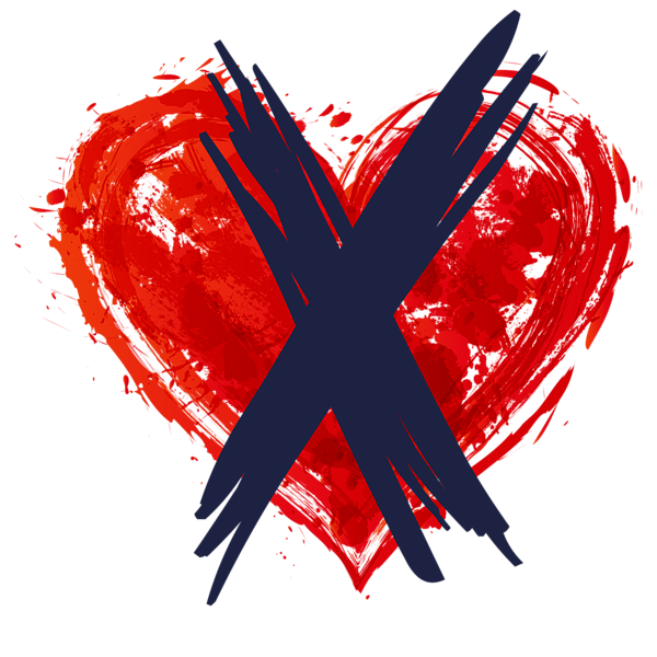 x crossing out a heart