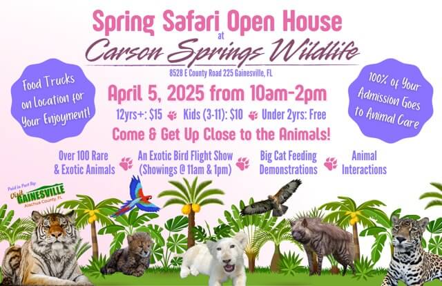 carson springs wildlife spring safari open house