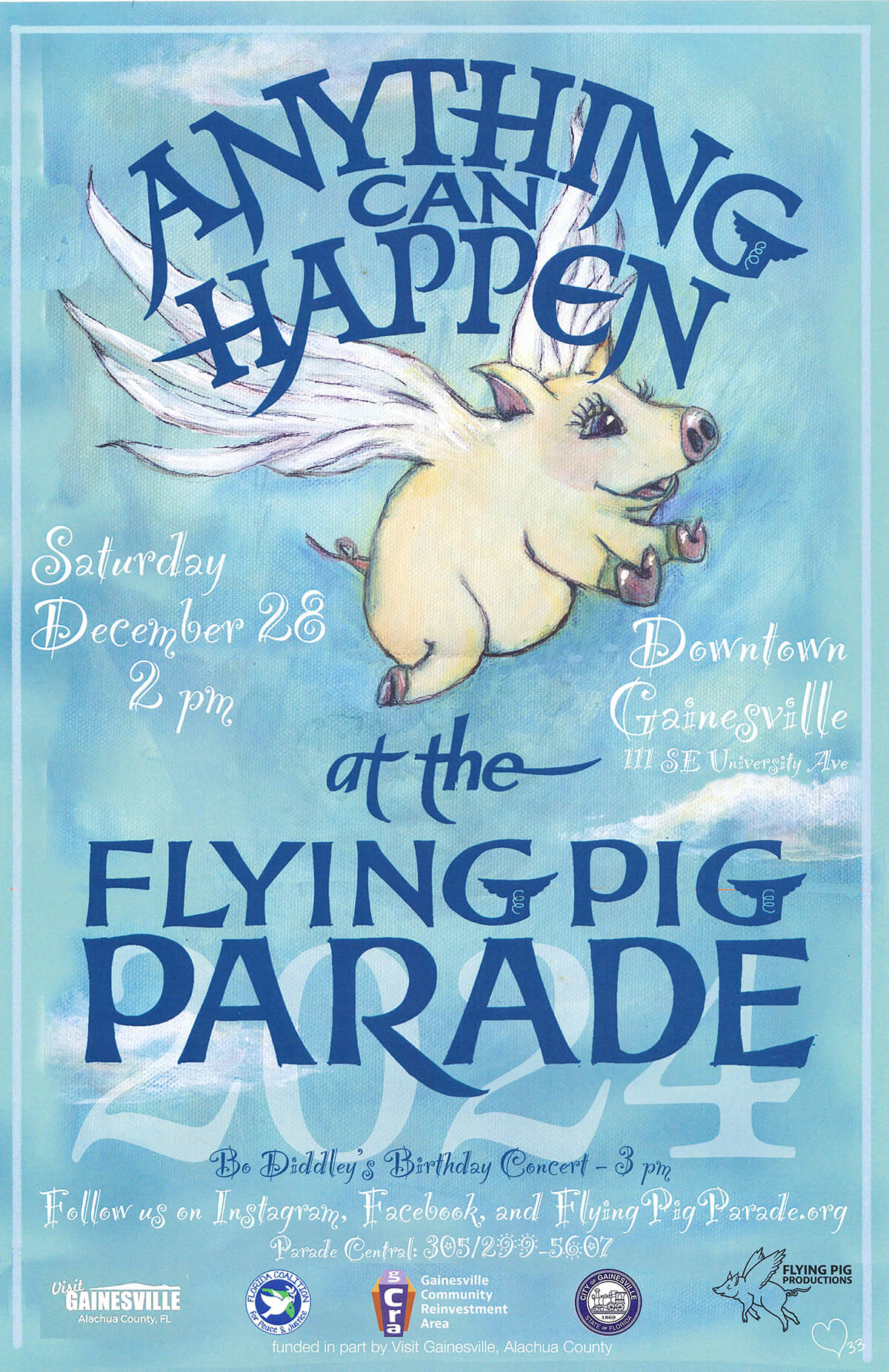 flying pig parade poster