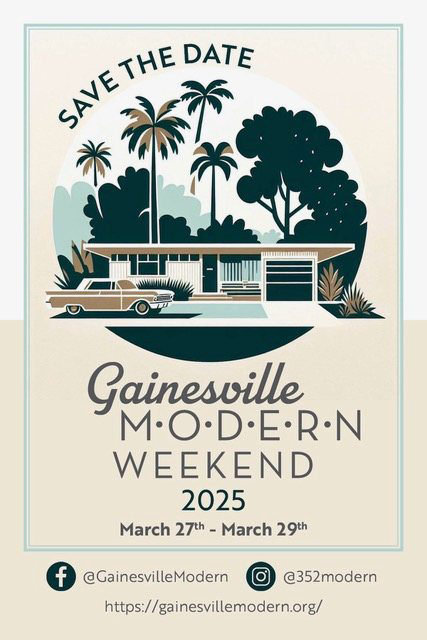 Event poster for the Gainesville Modern Weekend