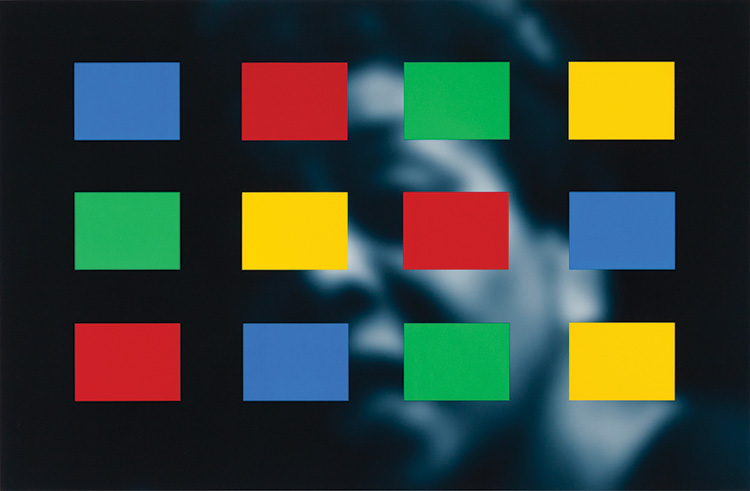 Carrie Mae Weems (b. 1953), "Color Real and Imagined," 2014, archival inkjet print with silkscreen color blocks, 54 3/4 x 38 3/4 in. Spelman College Museum of Fine Art. Gift of Laural Shackelford.