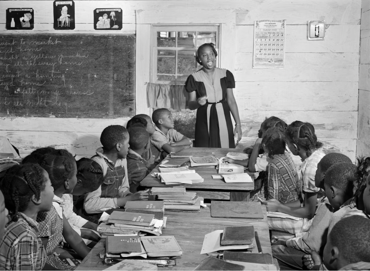 person teaching a lesson in a classroom